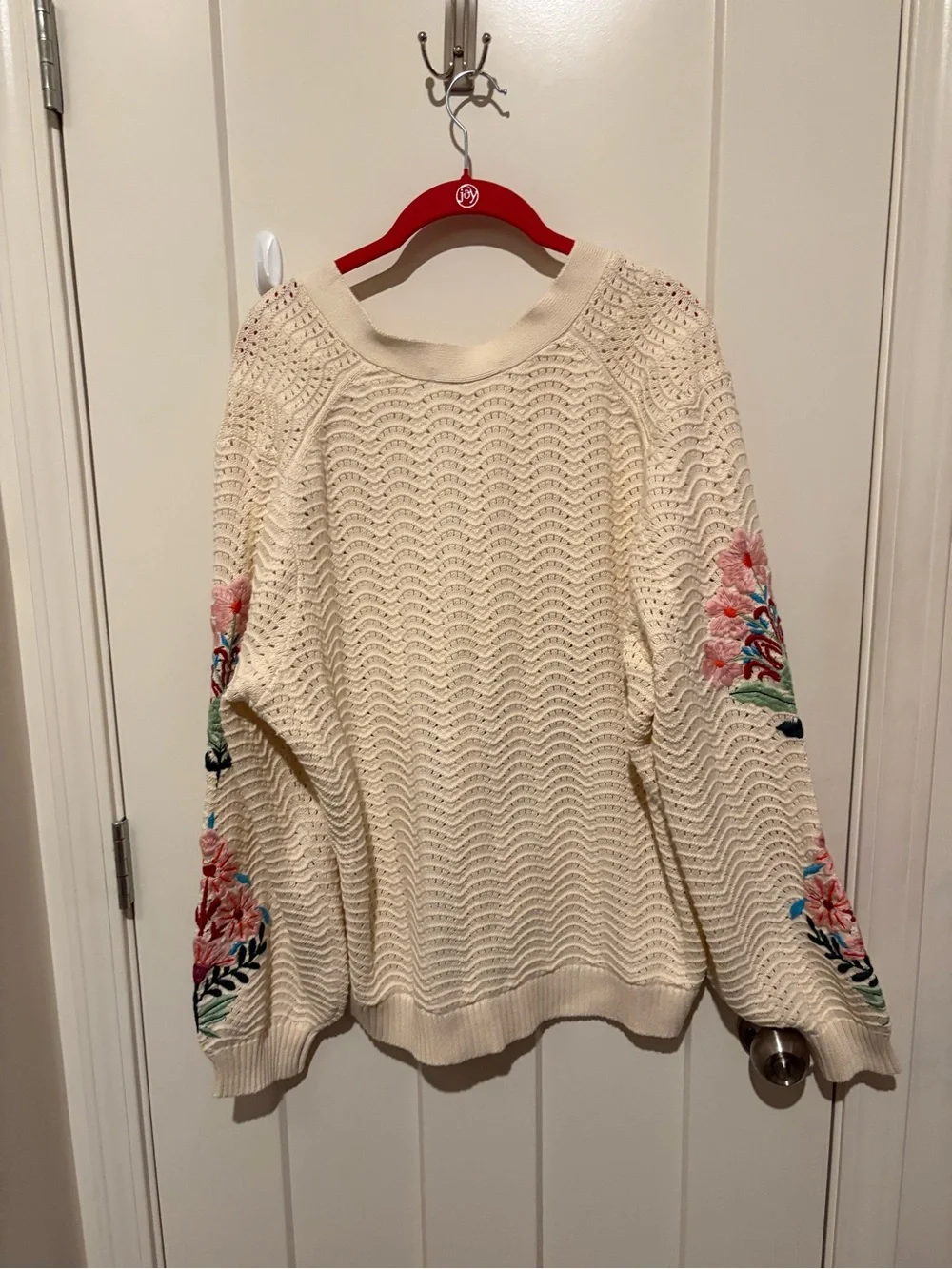 Boden Relaxed Cotton Stitch Cardigan
Ivory, Embroidery XL NWT - Picture 7 of 8